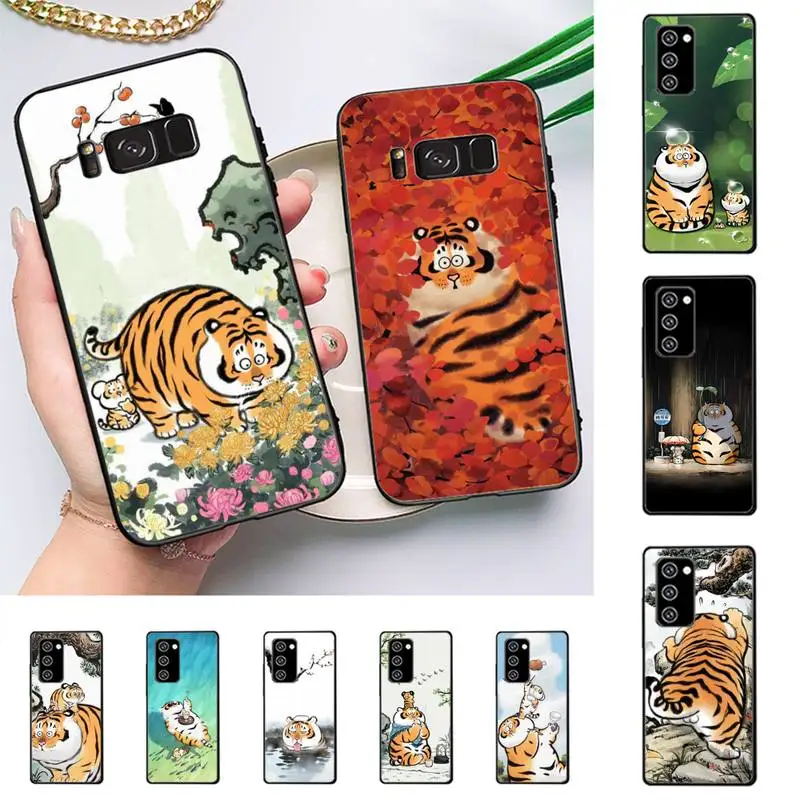 

Cartoon Fat Tiger Phone Case For Samsung Galaxy J4 plus J6 J5 J72016 J7prime cover for J7Core J6plus