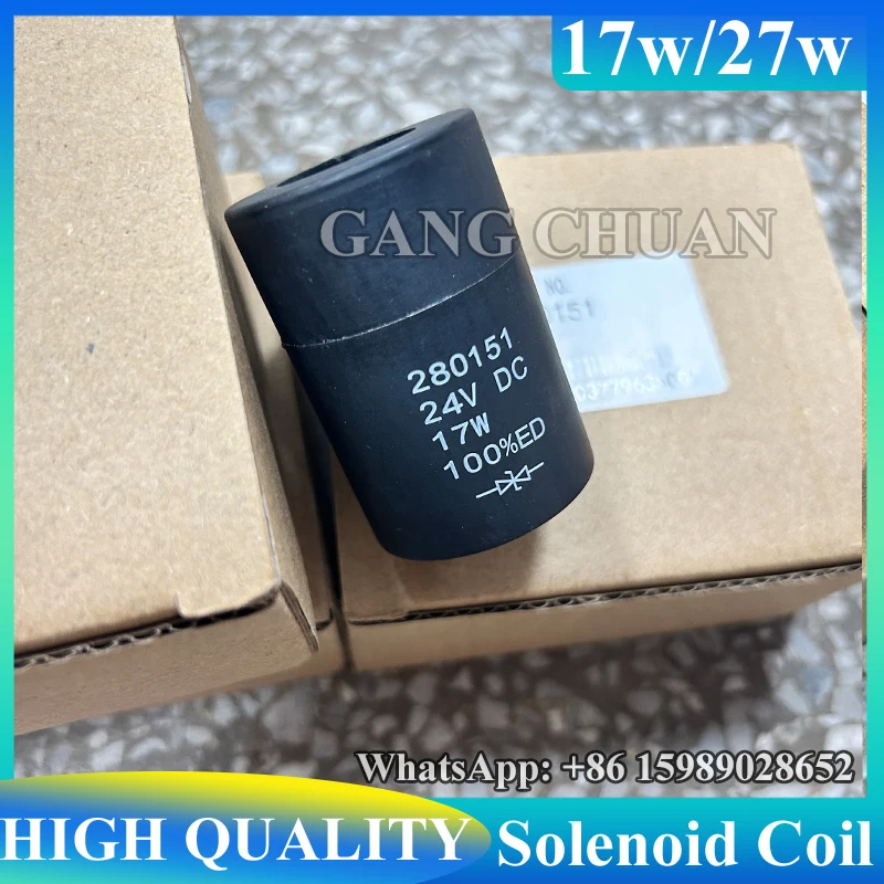 

Катушка электромагнитного клапана 280151 280153 24 В постоянного тока 17 Вт 27 Вт 280249 12В 17Вт