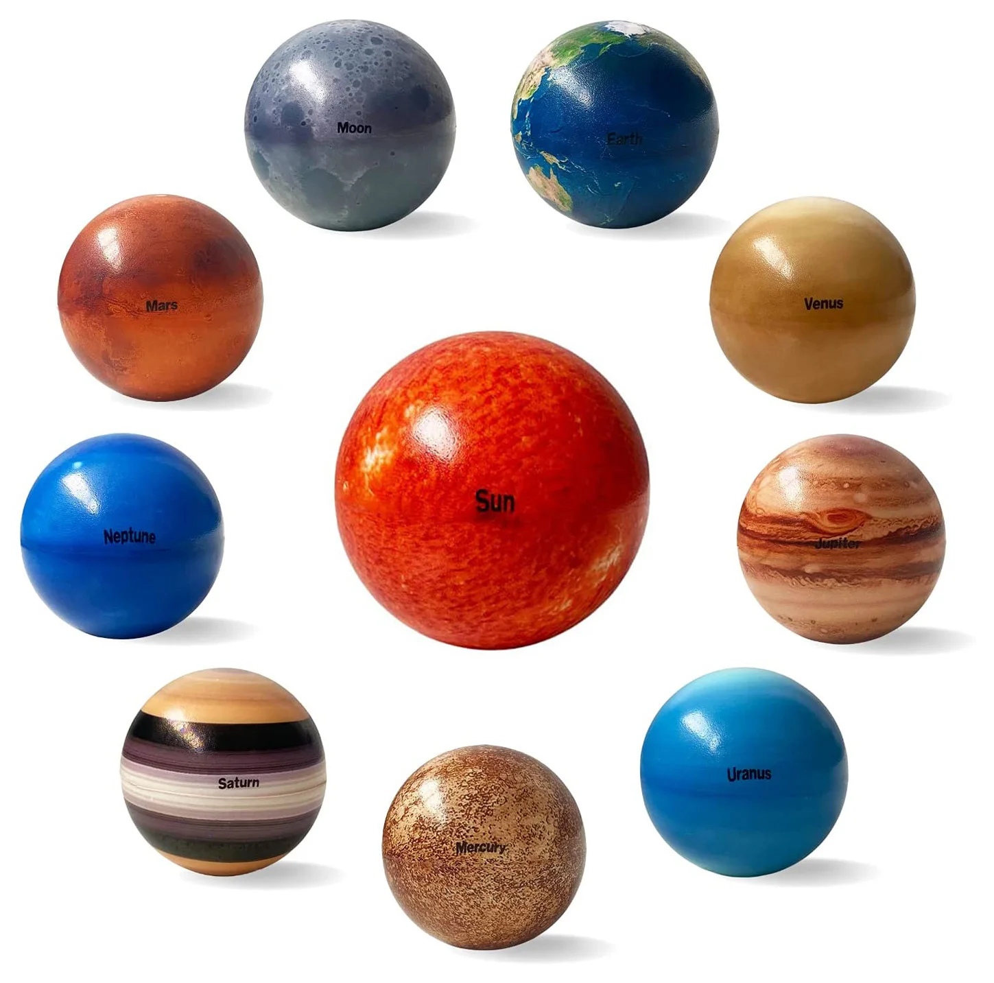 

10 Pcs Earth Solar System Planets Ball Space Galaxy Stress Relief Educational Toys Universe Kids Early Educational Toys Gift