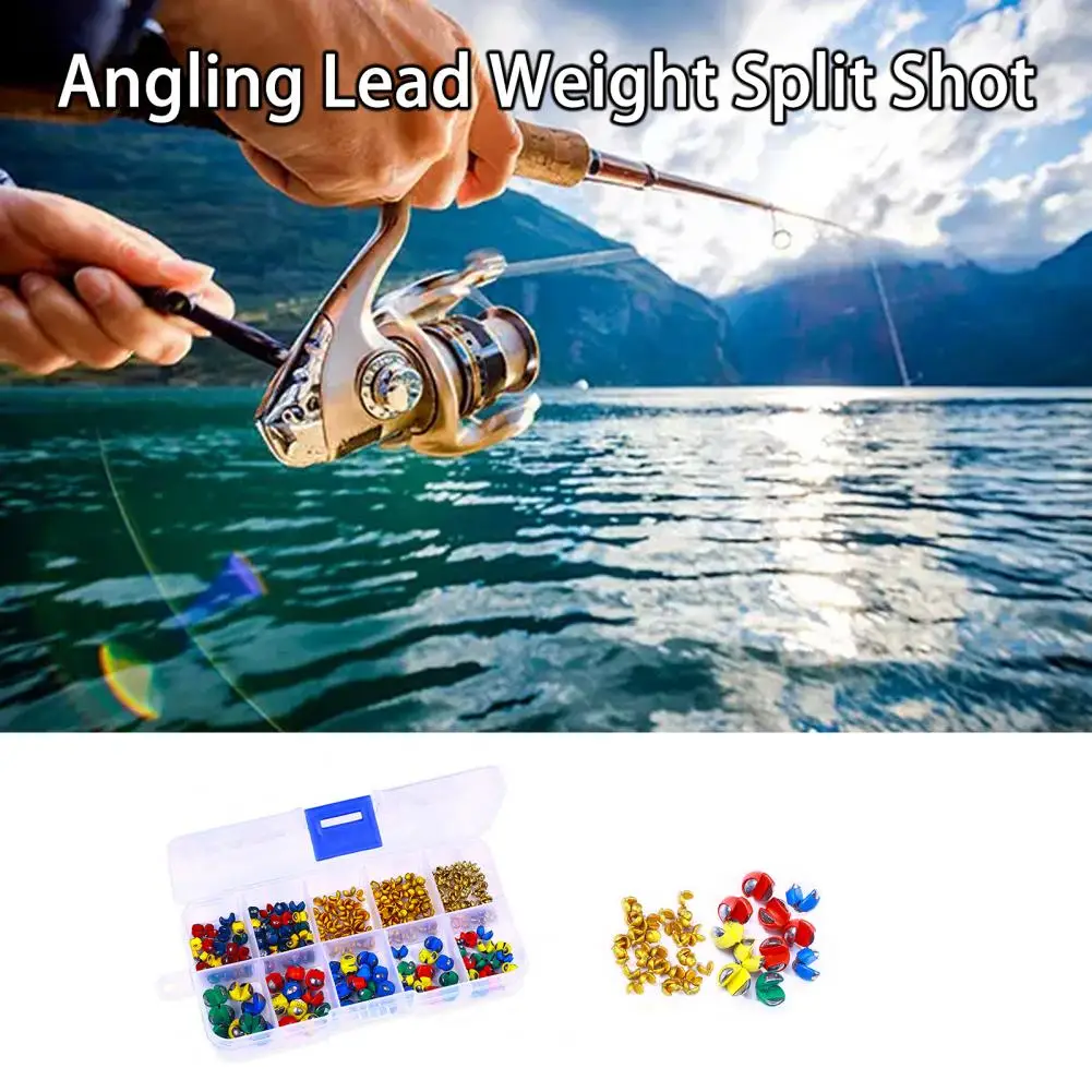 

1 Set Fishing Bite Lead Impact-resistant Angling Metal 212 Grains Fishing Lead Bite Opening Split Shot Outdoor Fishing