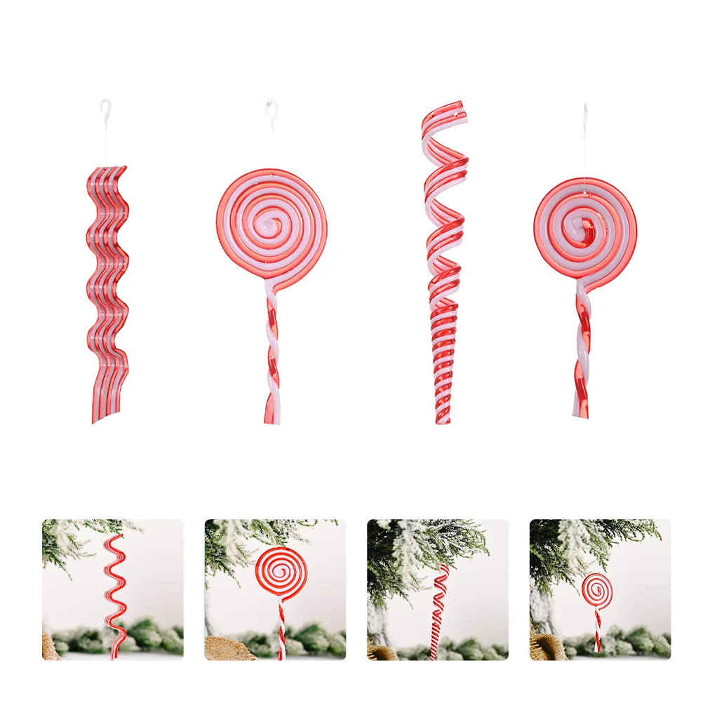

4 Lollipop Decor Christmas Ornament Hanging Ornament Lollipop Decor for Decor