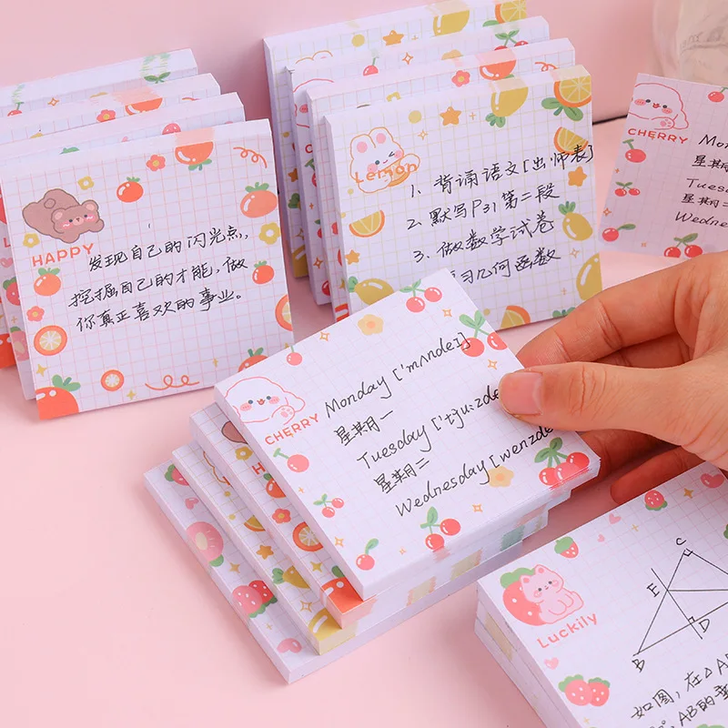 

Cute Rabbit Bear Memo Pad N Times Sticky Notes School Supply Bookmark
