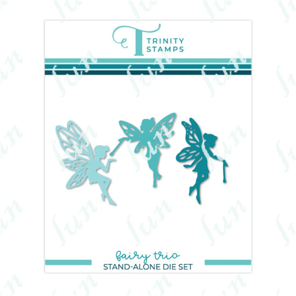 

2022 New Fairy Trio Die Set Metal Cutting Dies Diy Scrapbooking Paper Crafts Greeting Cards Embossing Coloring Decoration Molds