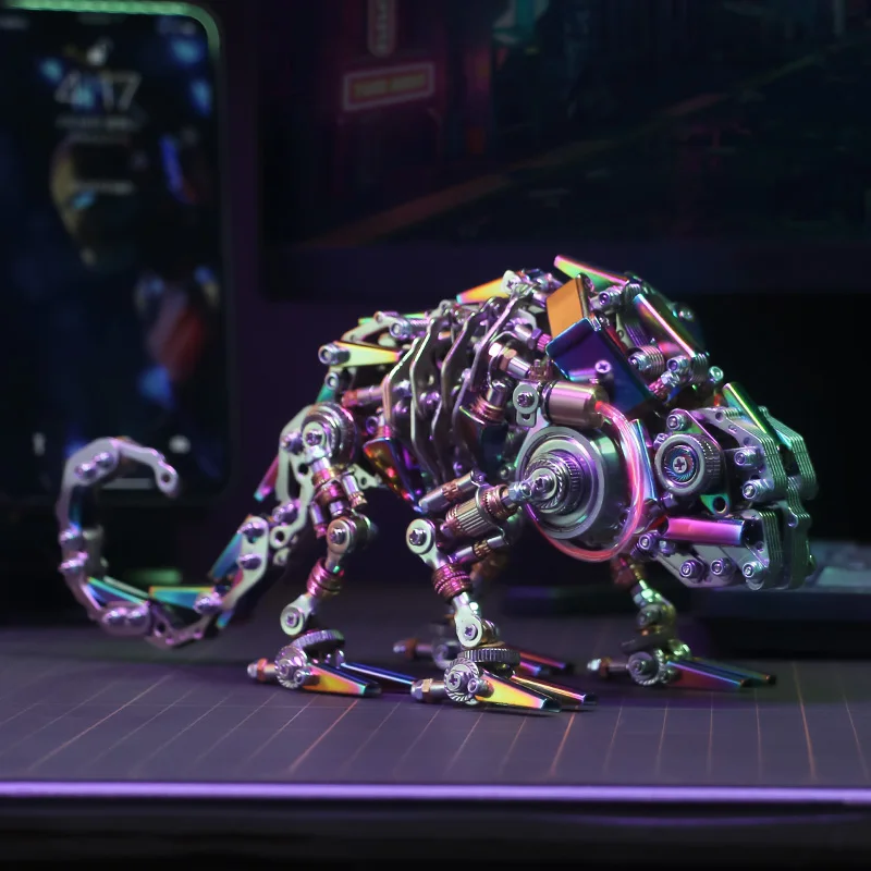 

Birthday Gift for Boyfriend DIY Handmade Creative Metal Assembly Trendy Play Guochuang Mecha Model Decoration Table