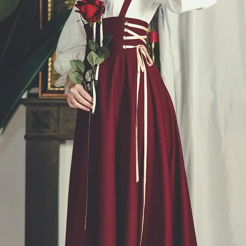 Женская винтажная юбка в викторианском стиле элегантная дизайнерская длинная на