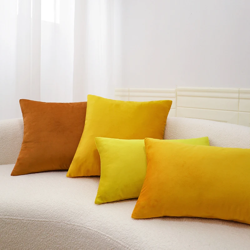 Velvet Pillow/ Cushion Cover Orange/Yellow Nordic Decoration