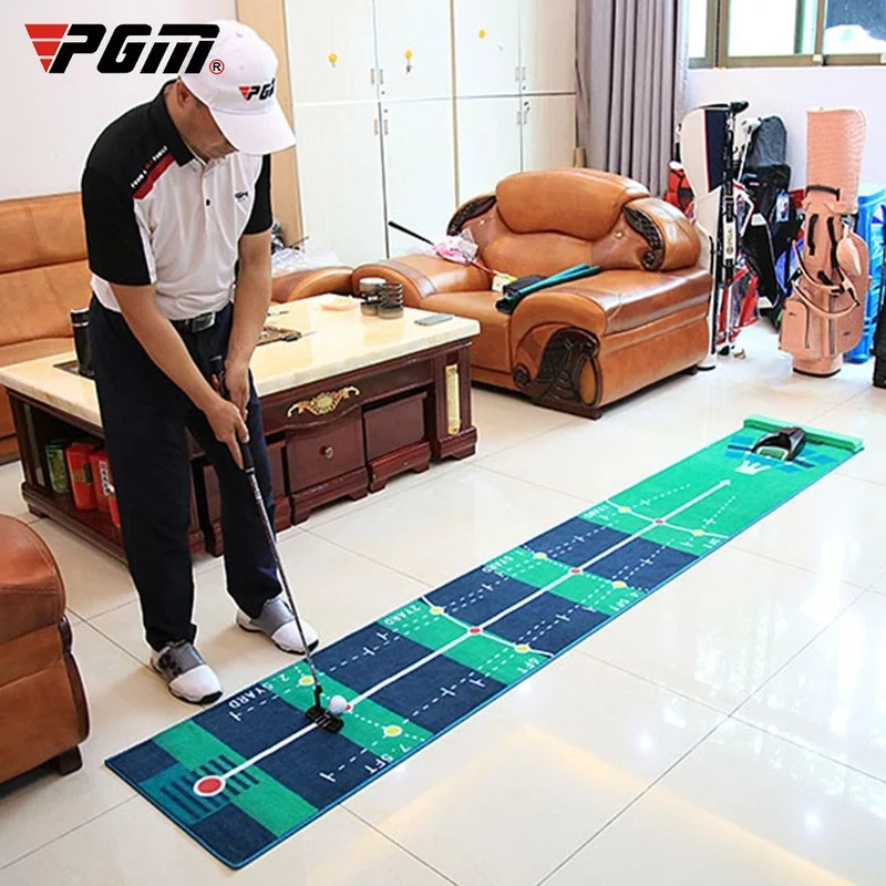 PGM Golf Training Mat Indoor Home Office Golf Putting Hitting Practice Exerciser Golf Putting Carpet Trainer 0.5*3M for Beginner