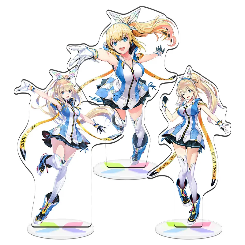 Аниме YouTuber акриловая подставка Kaguya Luna Mirai Akari Kizuna AI Gawr Gura фигурка настольная