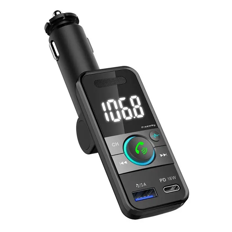 

PD 18 Вт Быстрое зарядное устройство, FM-передатчик, дисплей, громкая связь, аудиоприемник, автомобильный японский MP3-плеер с двумя USB-портами для зарядки