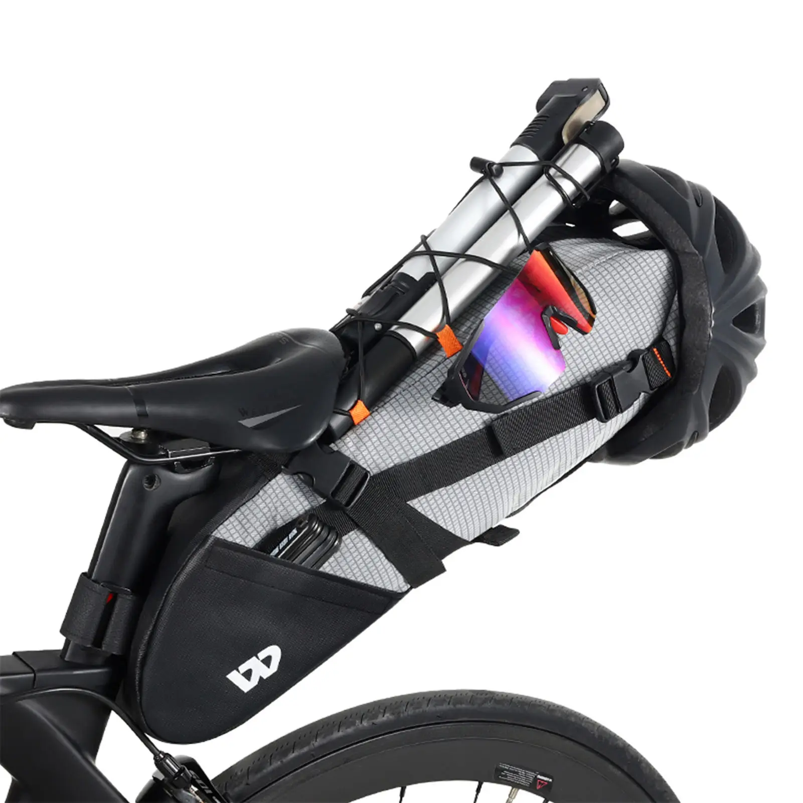 

10L Large Capacity Reflective Bicycle Bag Bike Saddle Bag Rear Seatpost Bags Cycling Tail Rear Pouch Bike Trunk Pannier Pack