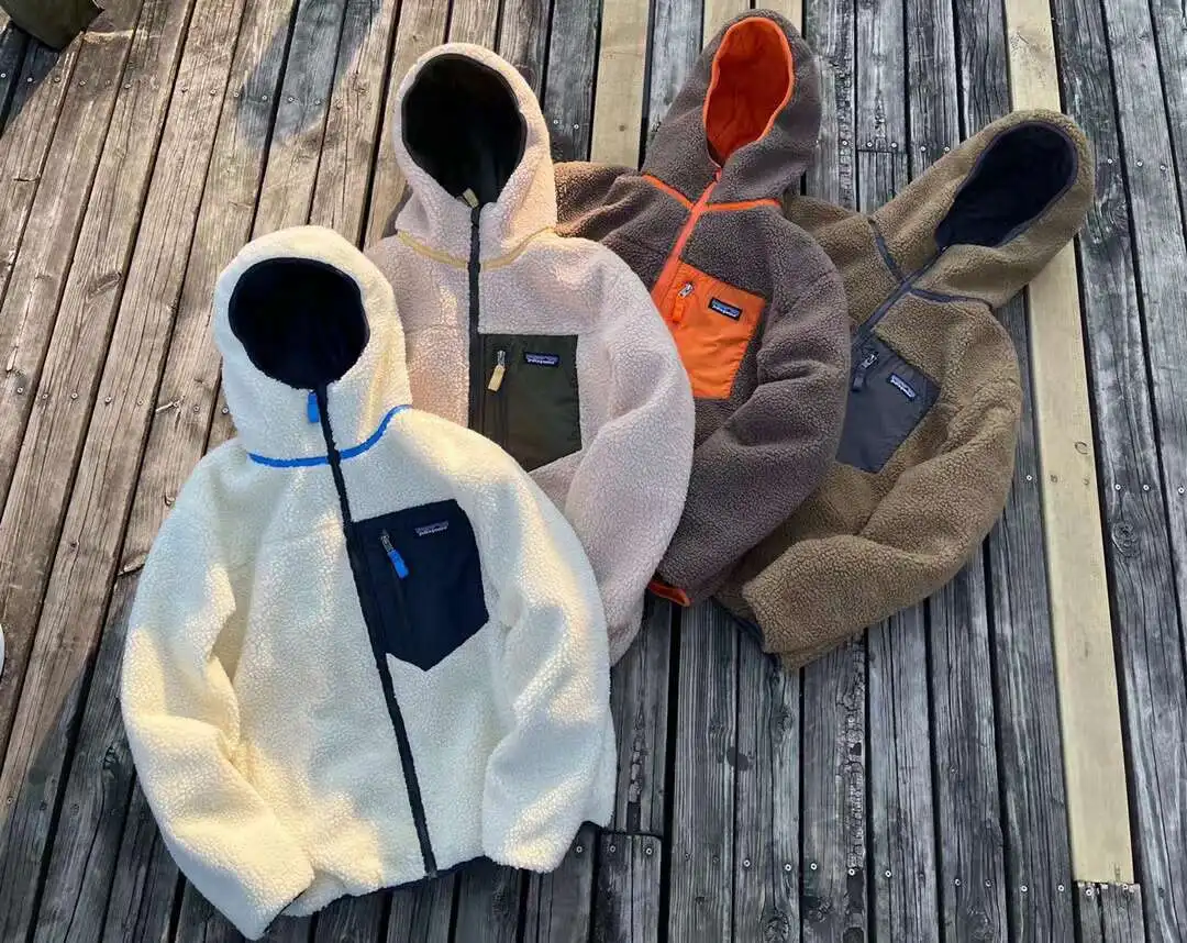 

PATA Men Women Double Side Wear Fleece Jacket Winter Warm Hoody Loose Coat Top Quality Freaks Store