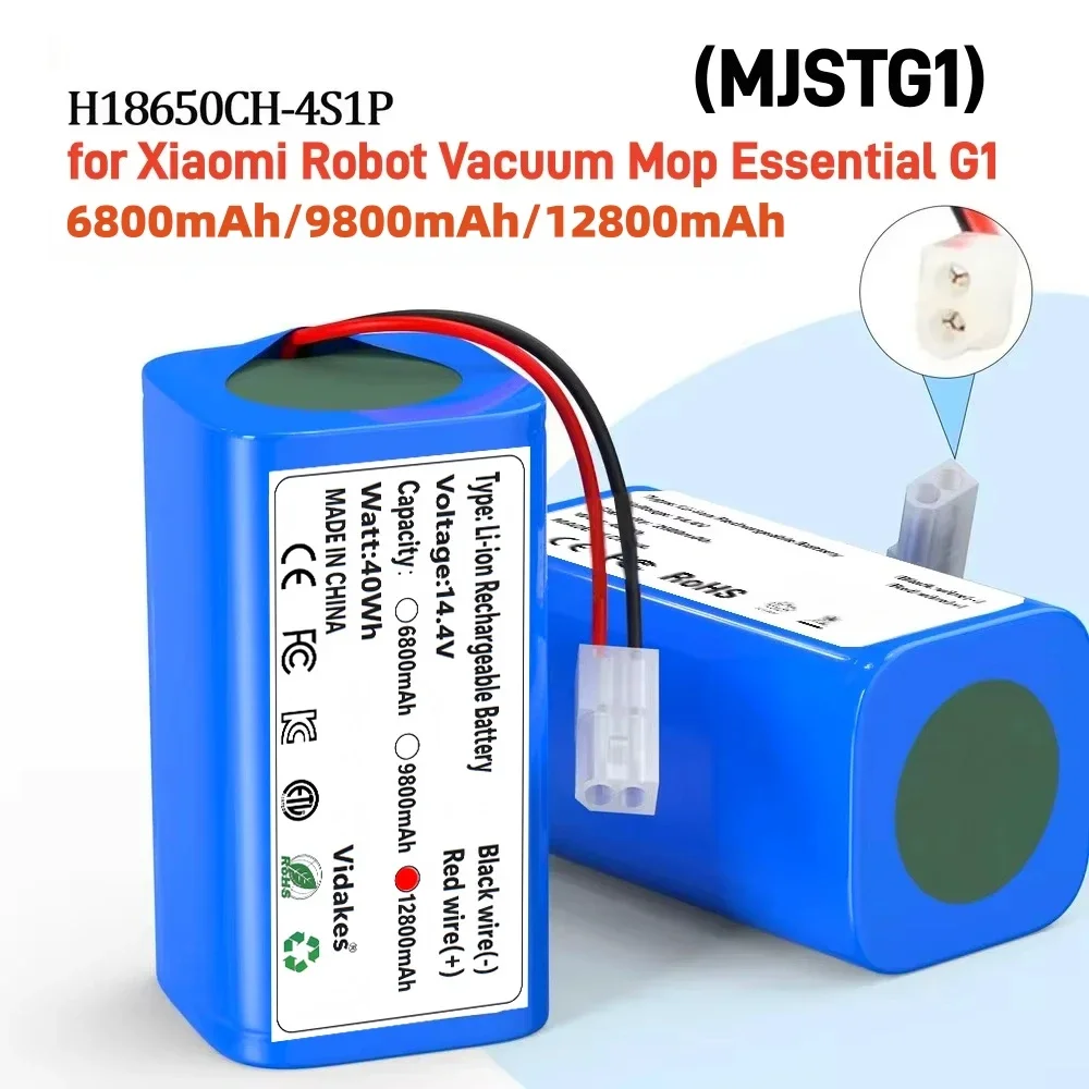 Фото Новый литий-ионный аккумулятор 4S1P 14,4 В 6800 мАч, для XIAOMI MIJIA Mi Robot Vacuum-Mop Essential G1 MJSTG1, SKV4136GL H18650CH R30 R35 ✔ №3