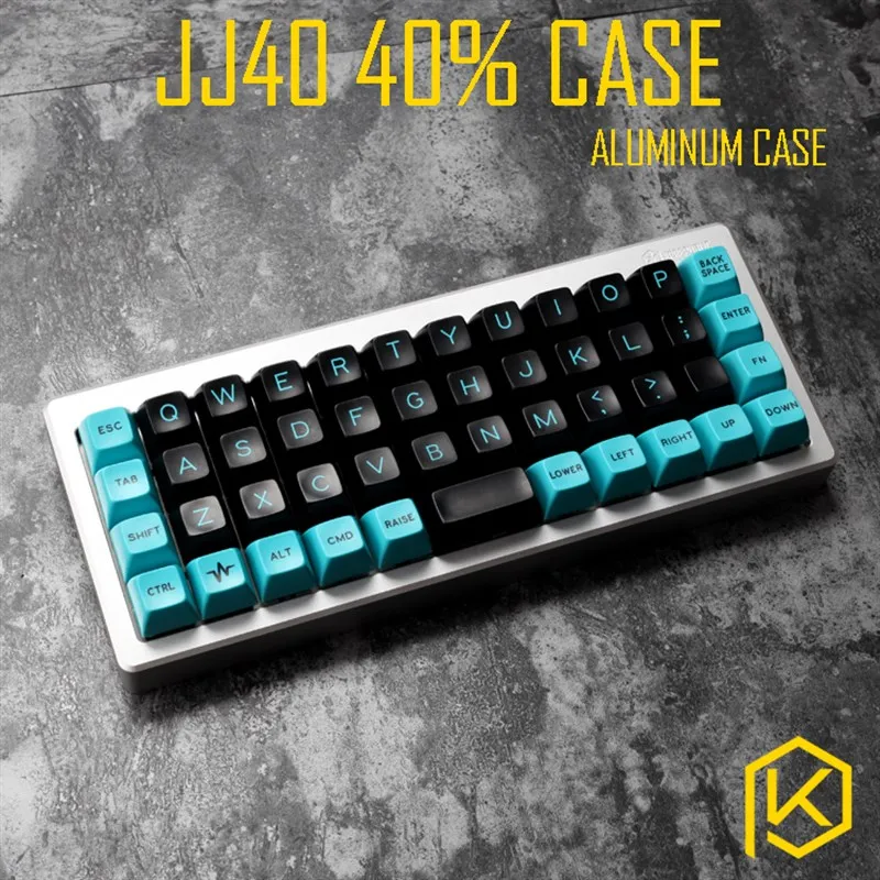 JJ40 Keyboard Shell 40% Layout Customized Anodized Aluminum Hinge Support DIY Acrylic Planck Mechanical