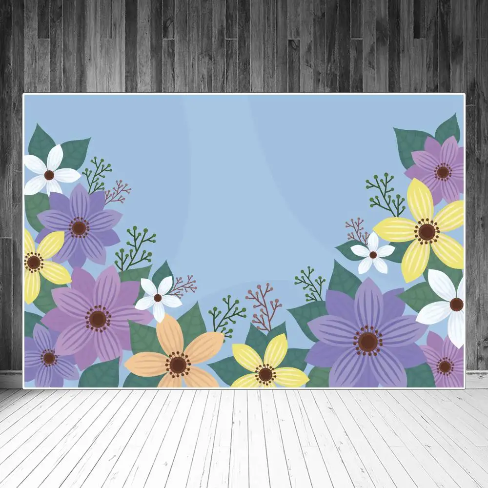 

Spring Floral Flowers Backdrop Photography Decoration Custom Children Garden Scene Home Party Studio Photocall Booth Backgrounds