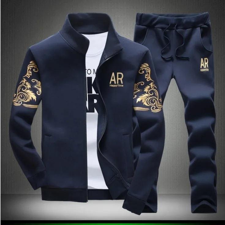 

Men's Tracksuit Autumn Clothes Sportswear Two Piece Set Men Jacket Sweatpants Brand Clothing Male Sweatsuit Sports Suits Husband