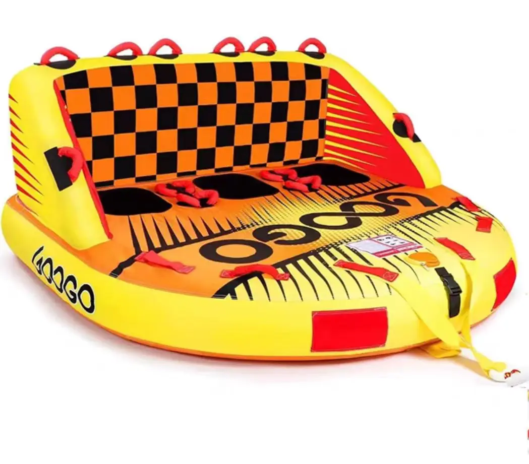 

3 Person Comfortable Backrest Super Mable Water Sport Boat Ski Inflatable Towable Tube