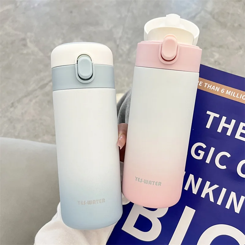 

Thermo Bottle 304 stainless steel insulated cup for girls, gradient straight drinking water cup for students drinking cup
