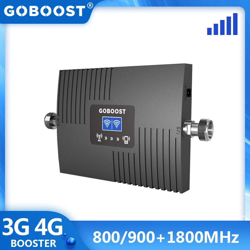 GOBOOST GSM 900 1800 2100 МГц Усилитель сигнала мобильного телефона с высоким коэффициентом