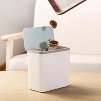 desktop square mini small trash can trash basket household room table plastic office supplies trash can sundries bucket box