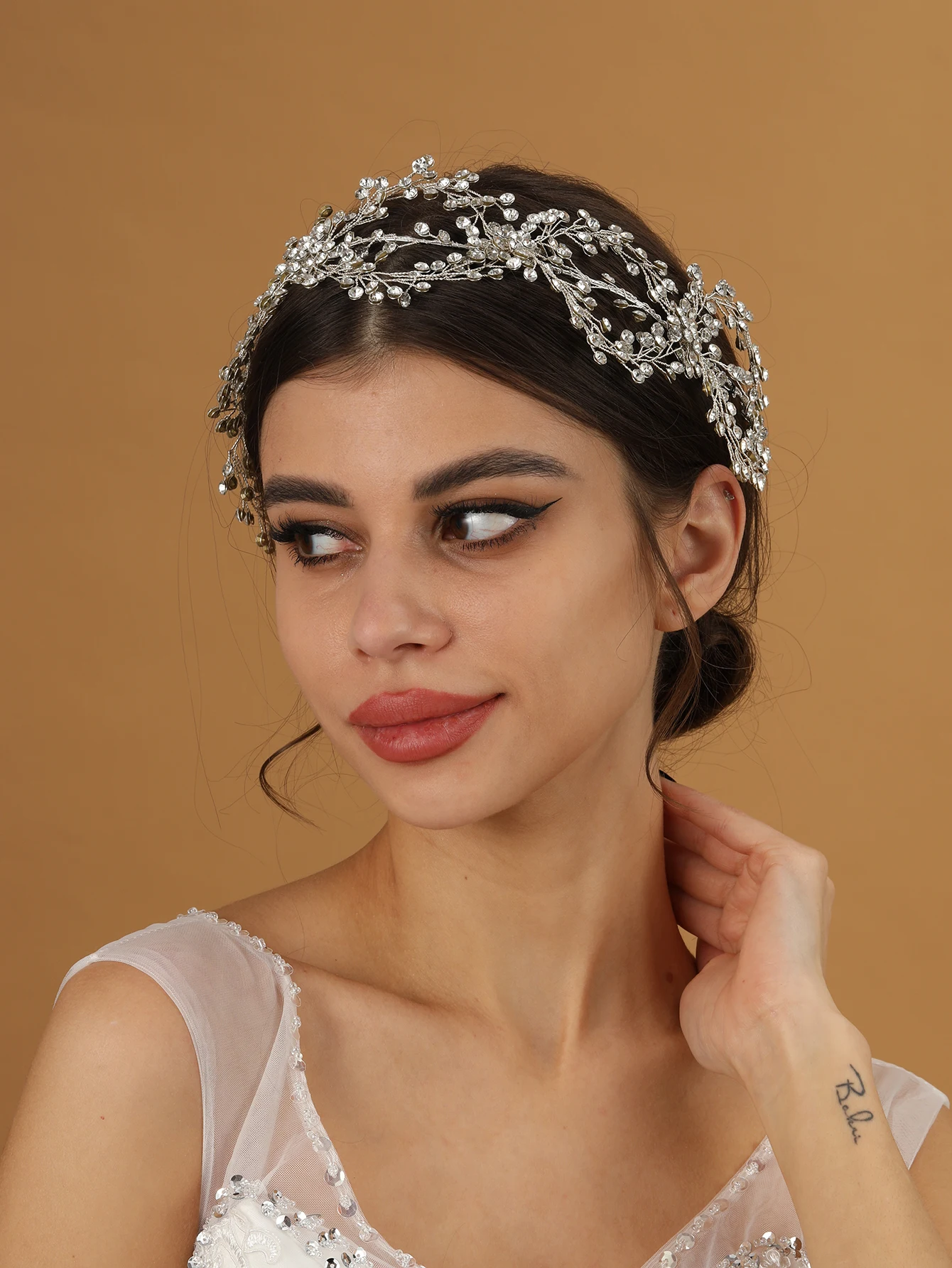 

Wedding Luxury Fashion Handmade Flower Crystal Rhinestone Bridal Hair Accessories Headbands