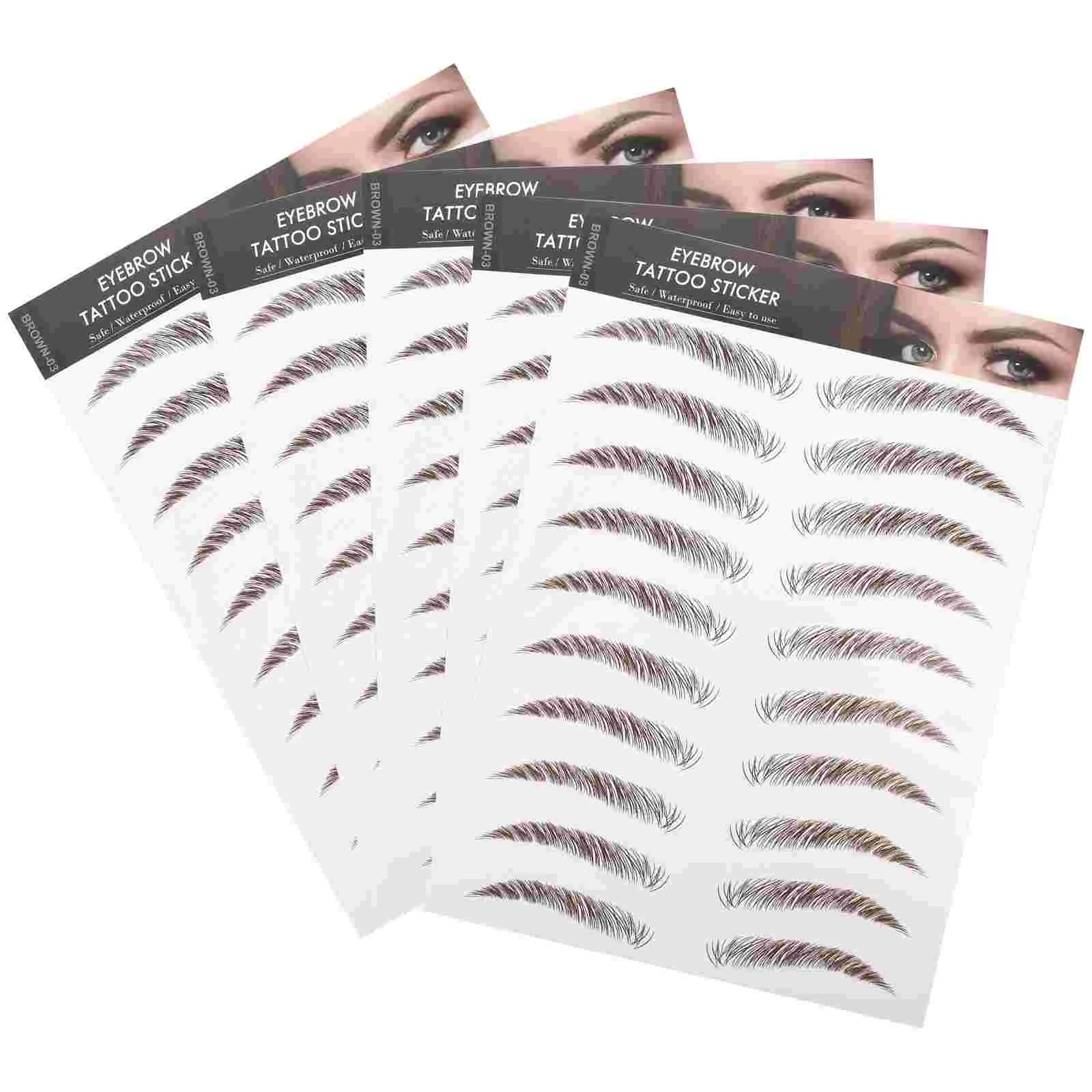 

Eyebrow Eyebrows Brow Sticker False Makeup Stickers Grooming 3D Brown Shaping Waterproof Shaper Natural Stick Decals Imitation