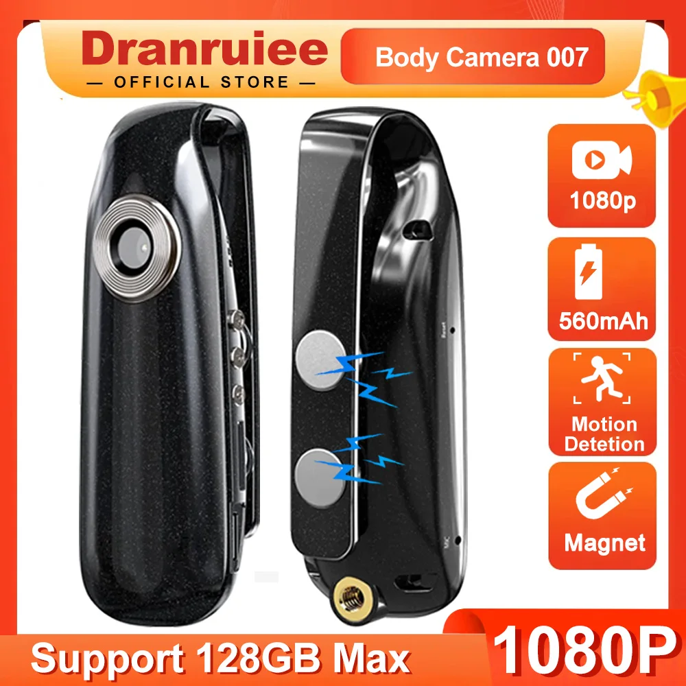 

Danruiee Mini Portable Camera Full 1080P HD Mini Camera Camcorder Body Worn Camera for Motorcycle Bike Police Sport Video Record