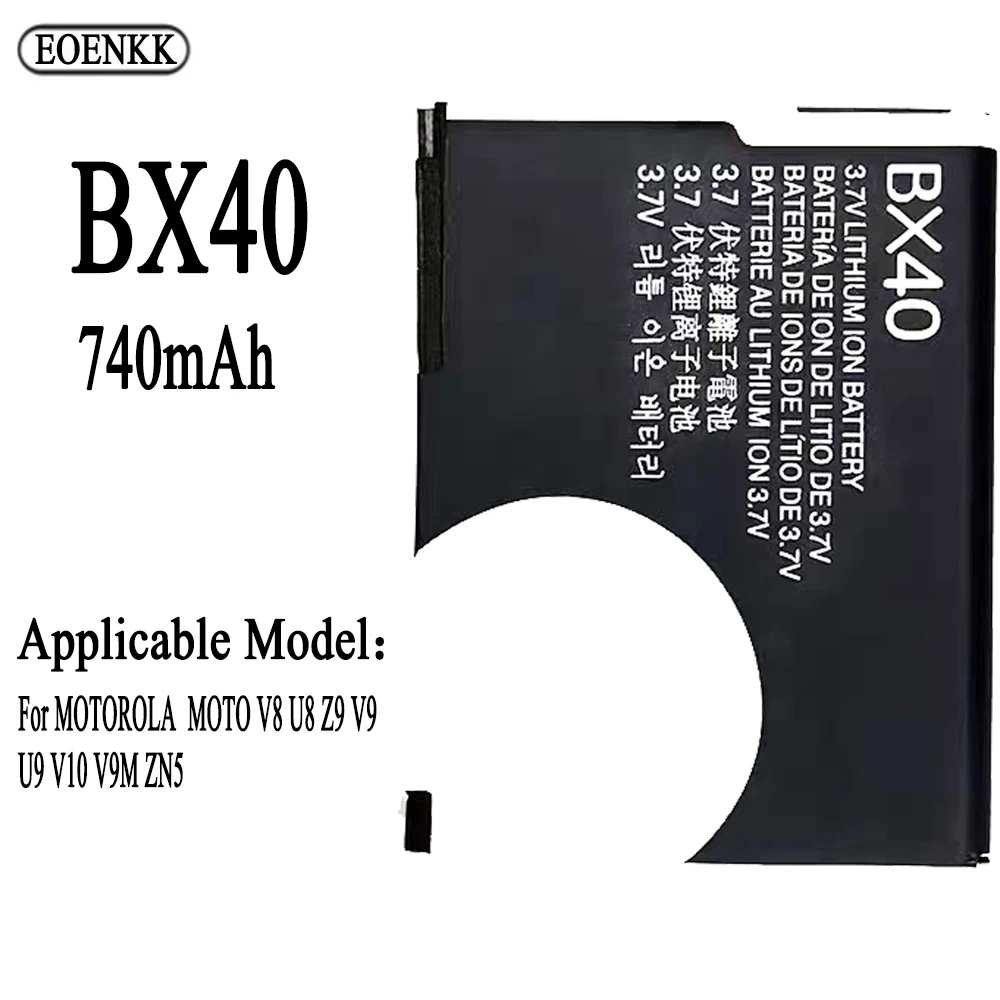 

BX40 Battery For MOTOROLA MOTO V8 U8 Z9 V9 U9 V10 V9M ZN5 Original Capacity Mobile Phone Batteries Bateria