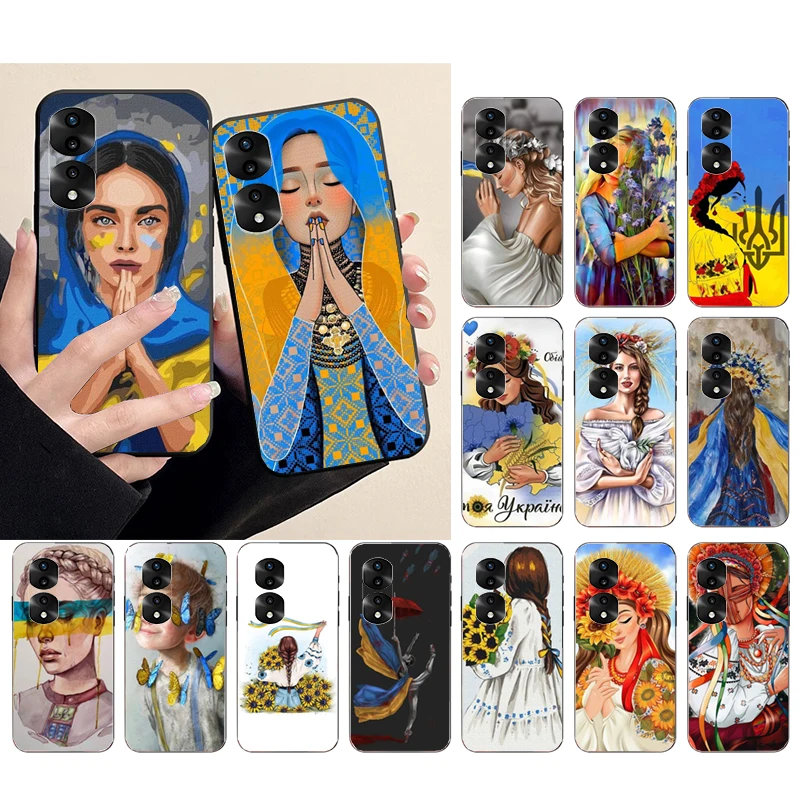 

Love Ukraine Girl Phone Case for Huawei Honor X9 X8 X7 X6 70 50 60 Pro 10X 20 Lite 8A 8S 8X 9X 9A 9S 10i Funda