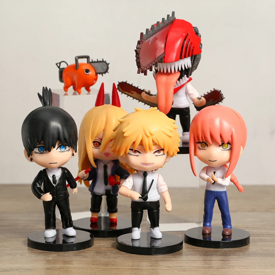 

Chainsaw Man Denji Pochita Makima Hayakawa Aki Anime Q Version PVC Figures Toys Dolls Gift