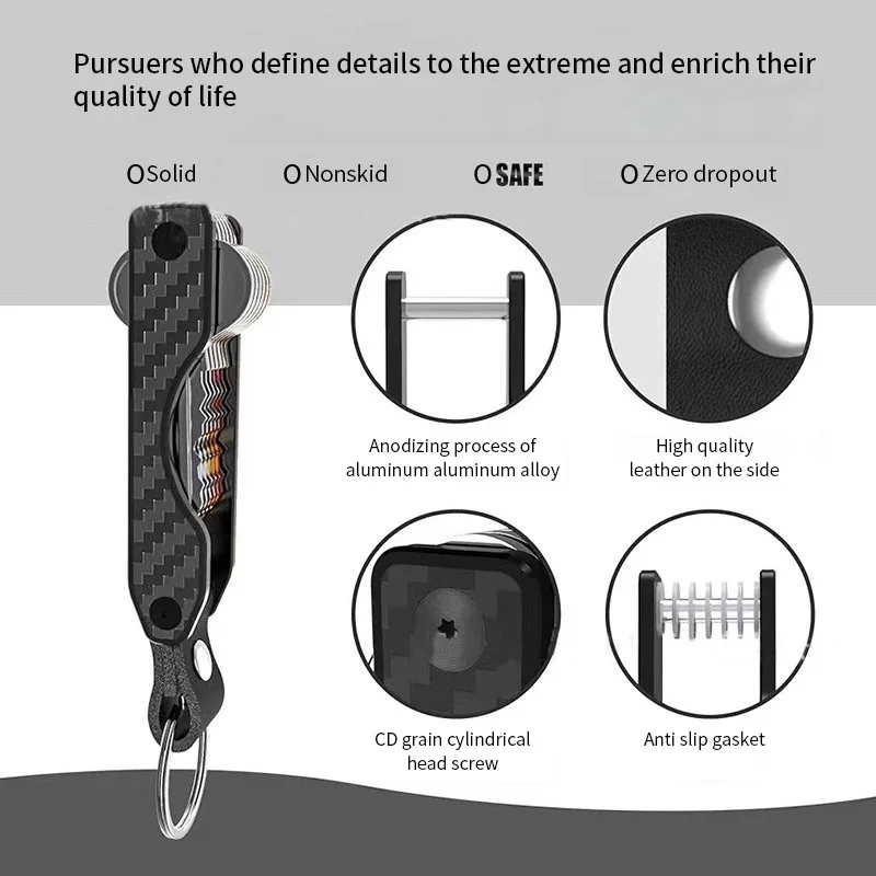 Органайзер для ключей мужчин-компактный металлический держатель