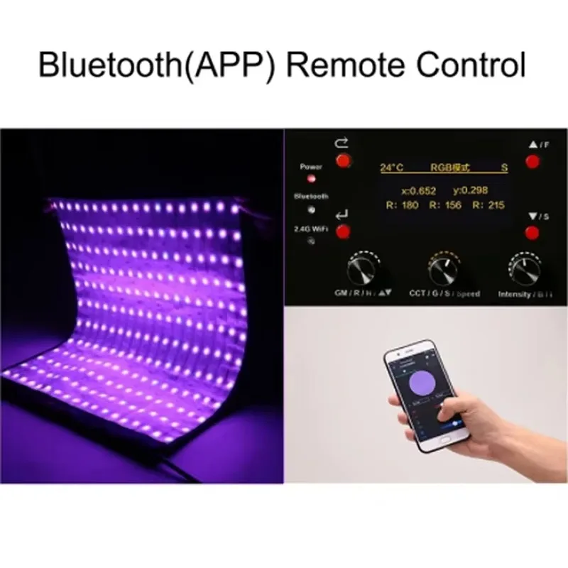 Фото Горячая распродажа: Светодиодный видеосвет Falcon Eyes RX-818 RGB 100W 2700K-9999K Roll-Flex для студийной съемки с софтбоксом Honeycomb Grid №4