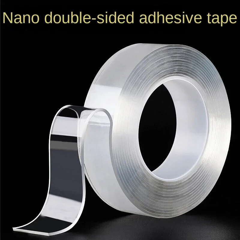 

Double Sided Tapes Transparent Waterproof Reusable Nano Tape Strong Sticky Glue Car Ornament Kitchen Bathroom Traceless Stickers