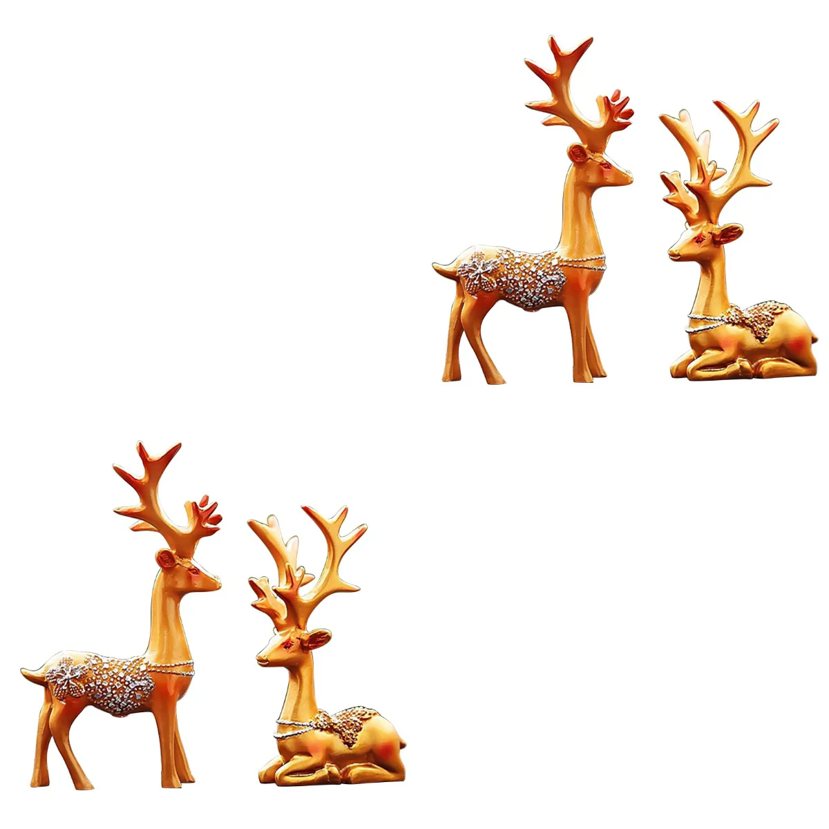 

Christmas Reindeer Deer Small Figure Figurine Holiday Decor Carcenterpiece Standing Mini Table Toysstatue Ornament Animals