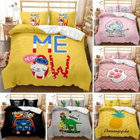 duvet covers pillowcases 3 sets 100 polyesterlovely design 3d cartoon comforter cover custom printed bed goods set queen size
