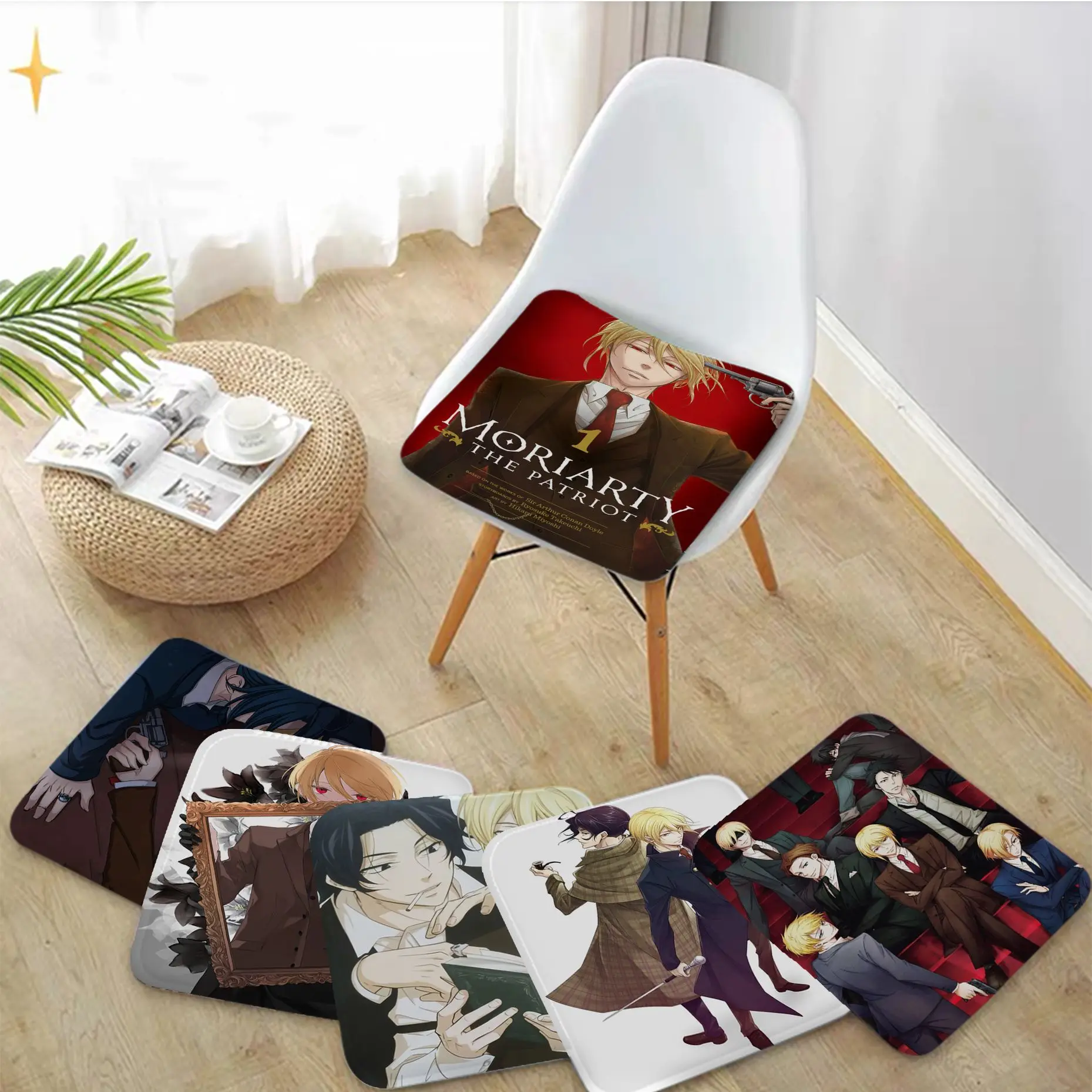 

Moriarty The Patriot Kraft Nordic Printing Dining Chair Cushion Circular Decoration Seat For Office Desk Chair Mat Pad