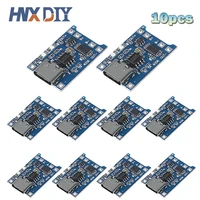 10pcs 5v 1a type c micro usb 18650 tc4056a lithium battery charging board charger module with protection dual functions tp4056