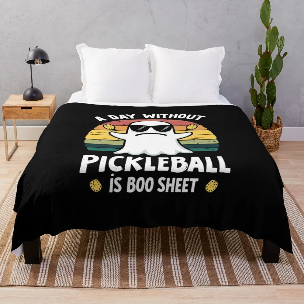 Милый призрак на Хэллоуин в день без пиклбола - это простыня милое жуткие одеяло