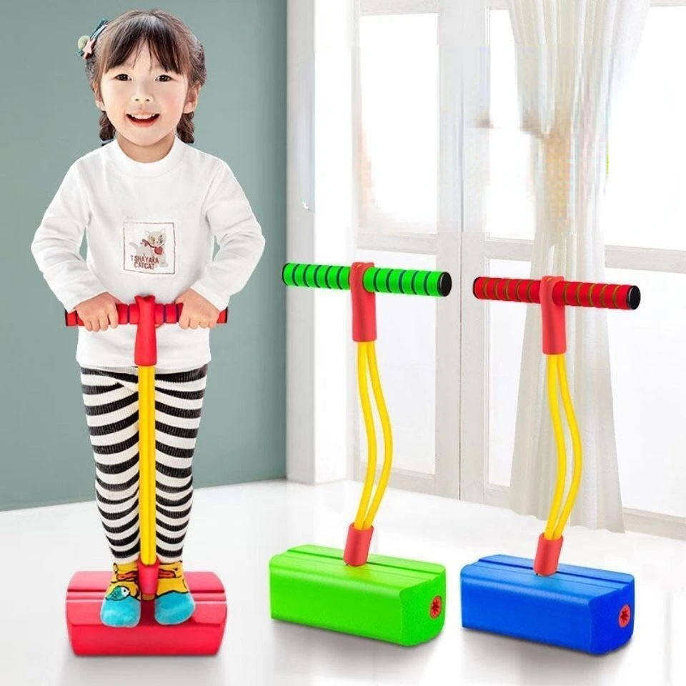 

Kids Sports Games Toys Foam Pogo Stick Jumper Indoor Outdoor Fun Fitness Equipment Improve Bounce Sensory Toys for Boy Girl Gift