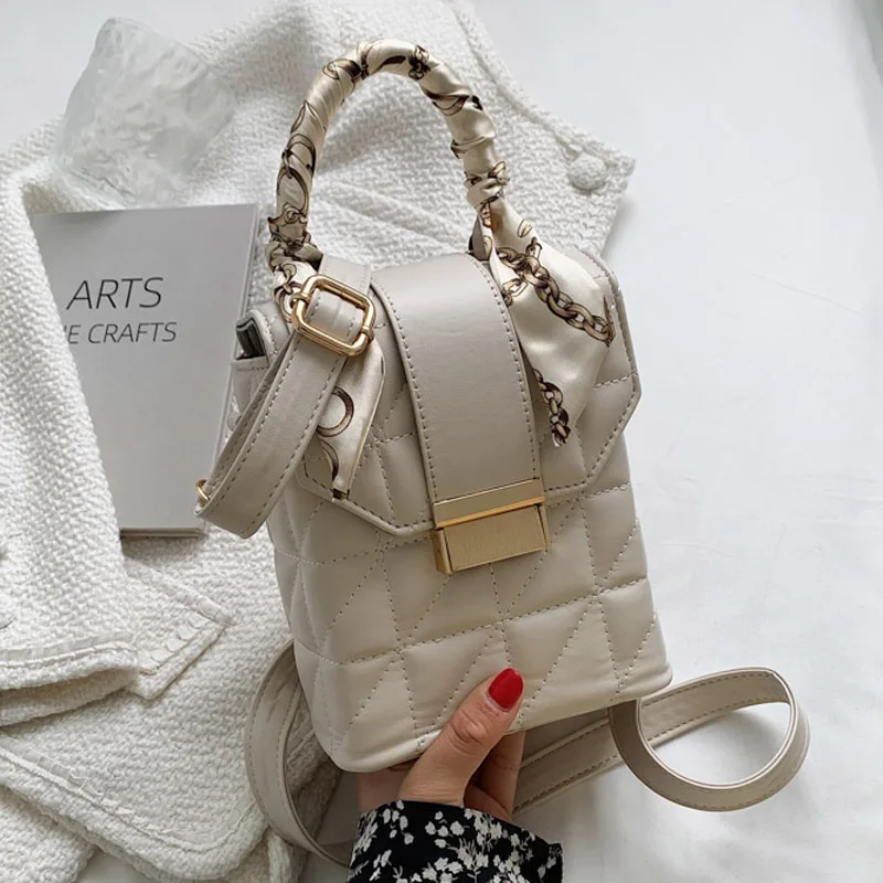 

Scarve Small Woman Bag New Summer PU Leather Women's Designer Handbags and Purses 2022 New Luxury Brand Shoulder Crossbody Bag