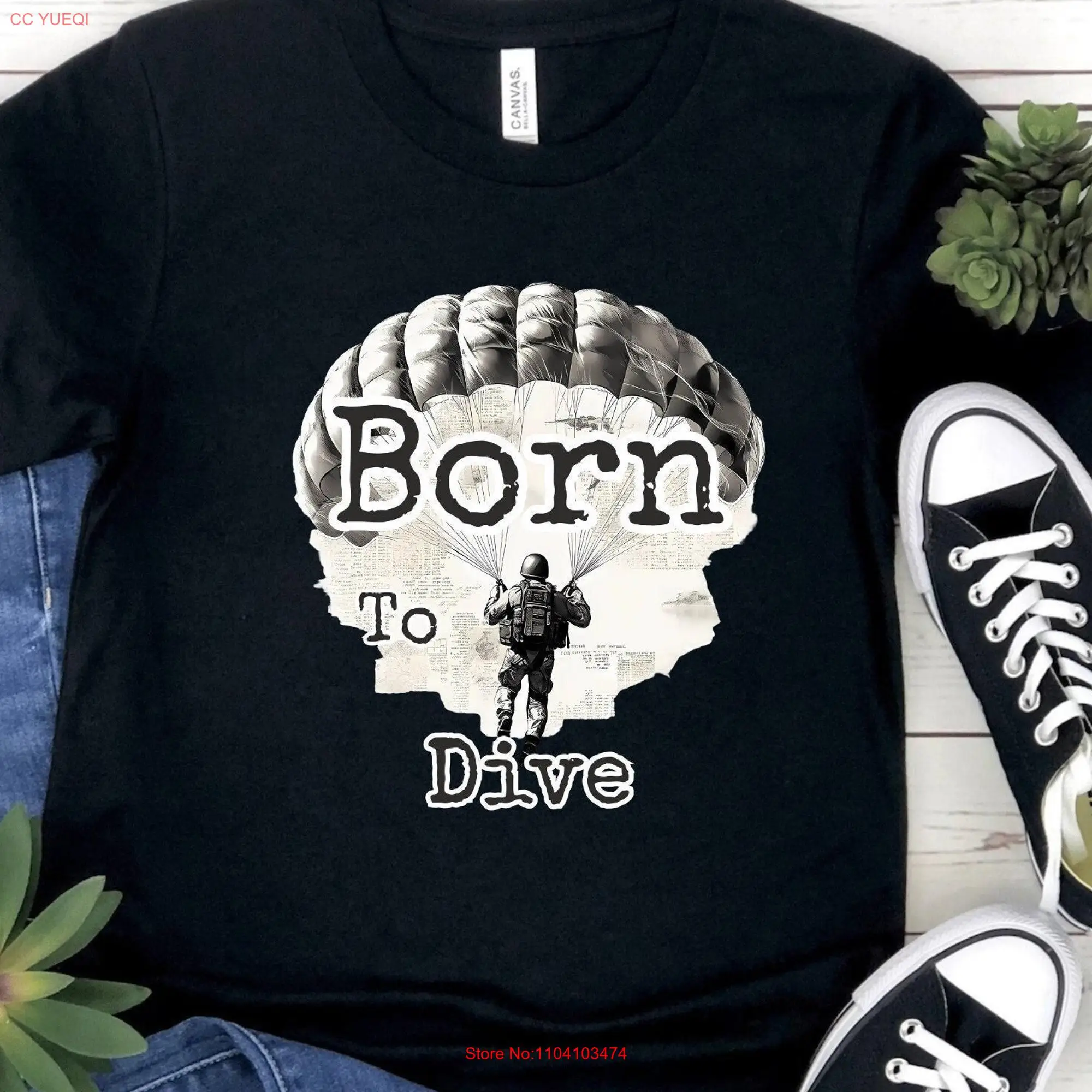 Футболка Born to Dive для прыжков с парашютом папы забавный прыжок любителей