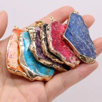 natural gem emperor stone irregular pendant crafts for jewelry makingdiy charm necklace accessorie gift party30 50mm