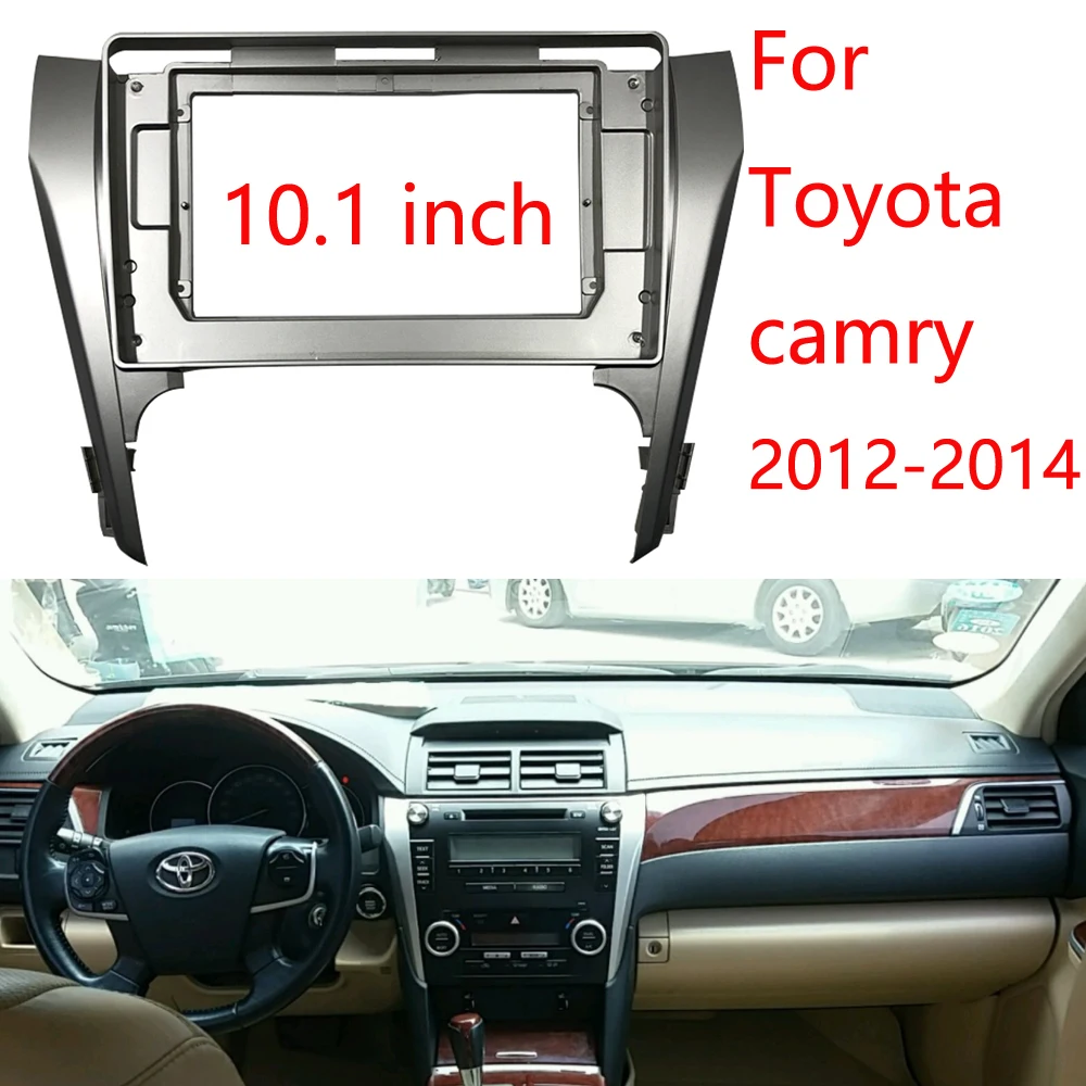 

Car Fascia For Toyota Camry Solara 2012-2014 10.1 inch Stereo Panel Dash Installation Adaptor Double Din Car DVD Frame Trim Kits