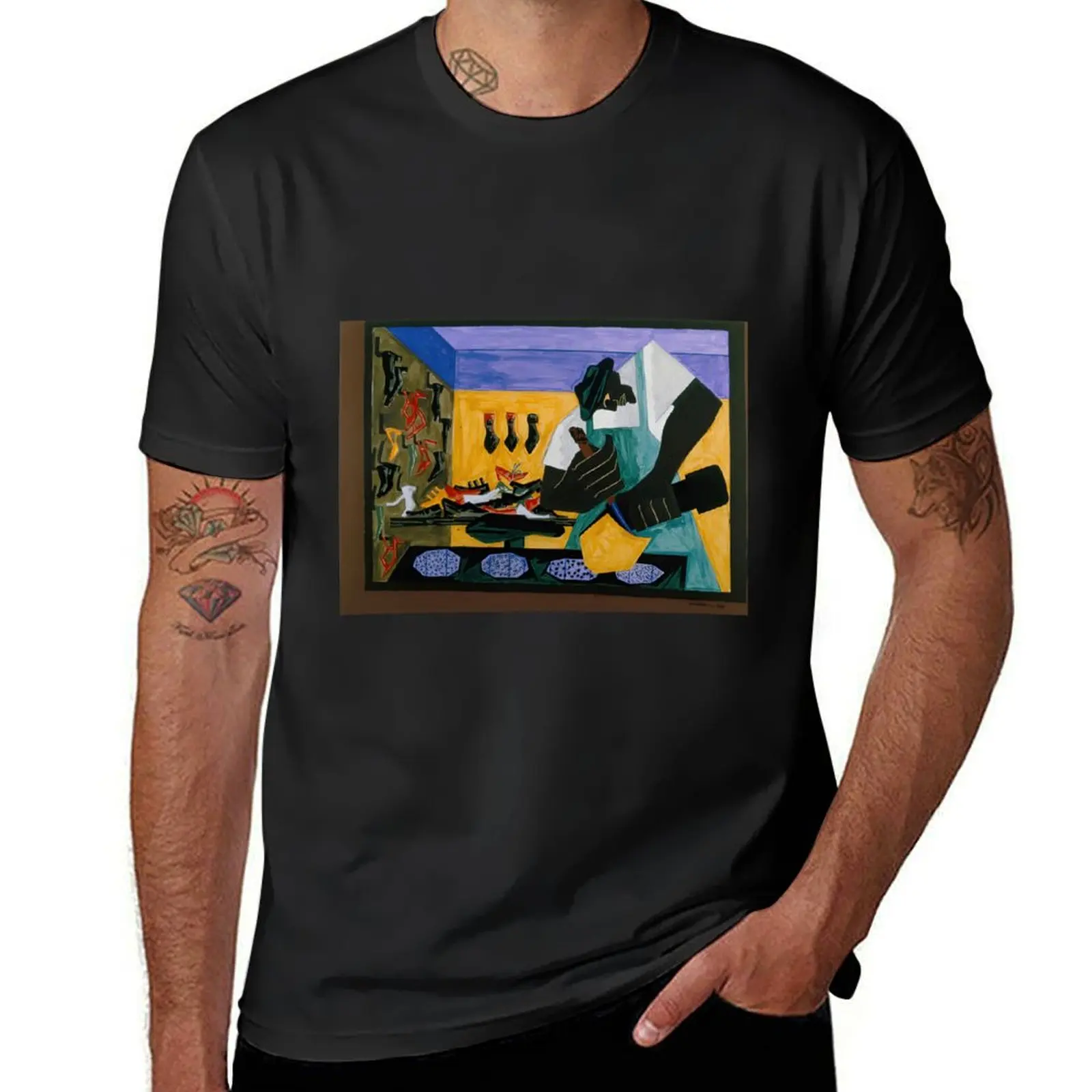 Jacob Lawrence T-Shirt graphic shirts oversized tee customs design your own vintage mens t-shirts pack