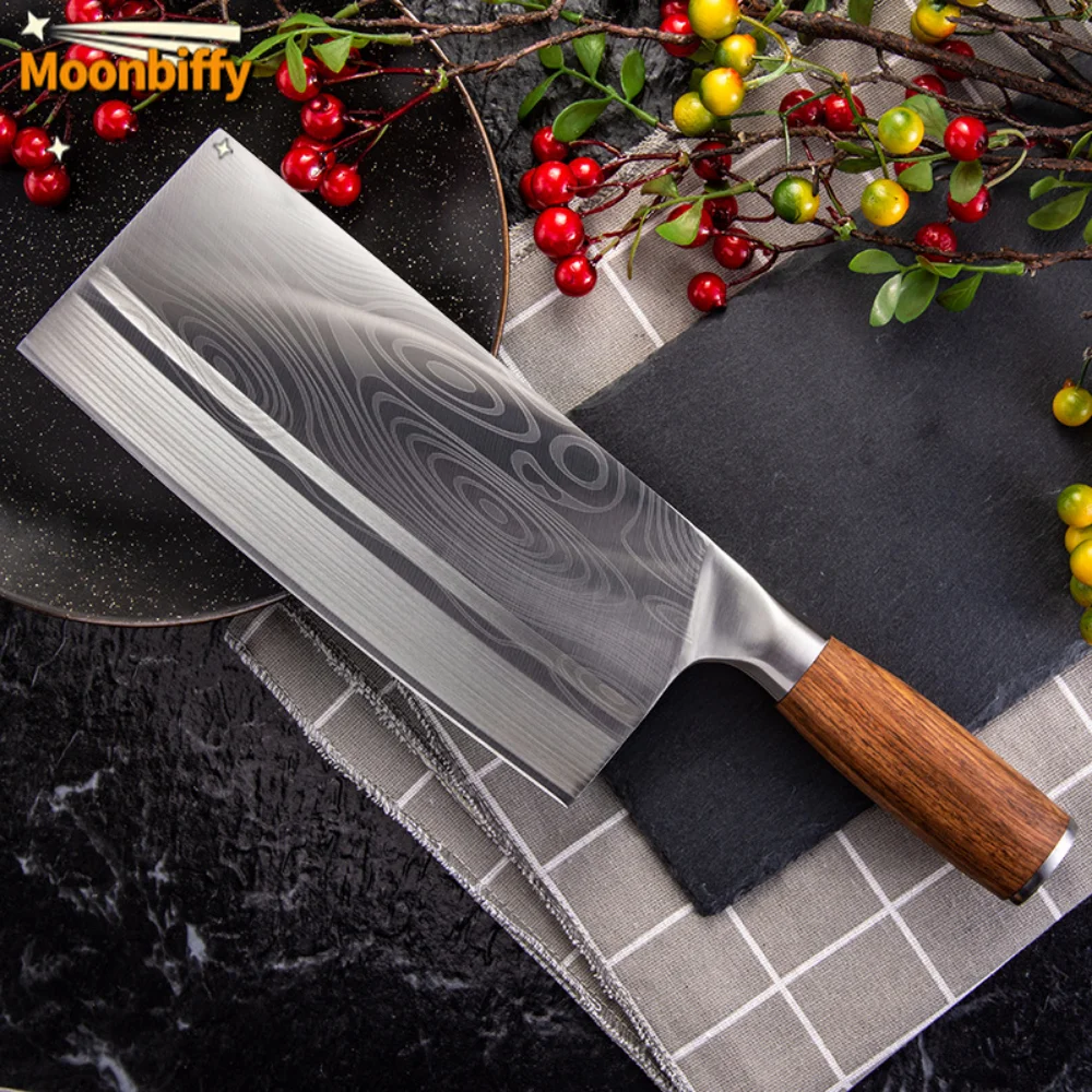 

Китайские кухонные ножи для нарезки, супер острые лезвия, нож для овощей, мяса, рыбы, высокая твердость, кухонные ножи для готовки, мясницкий ...