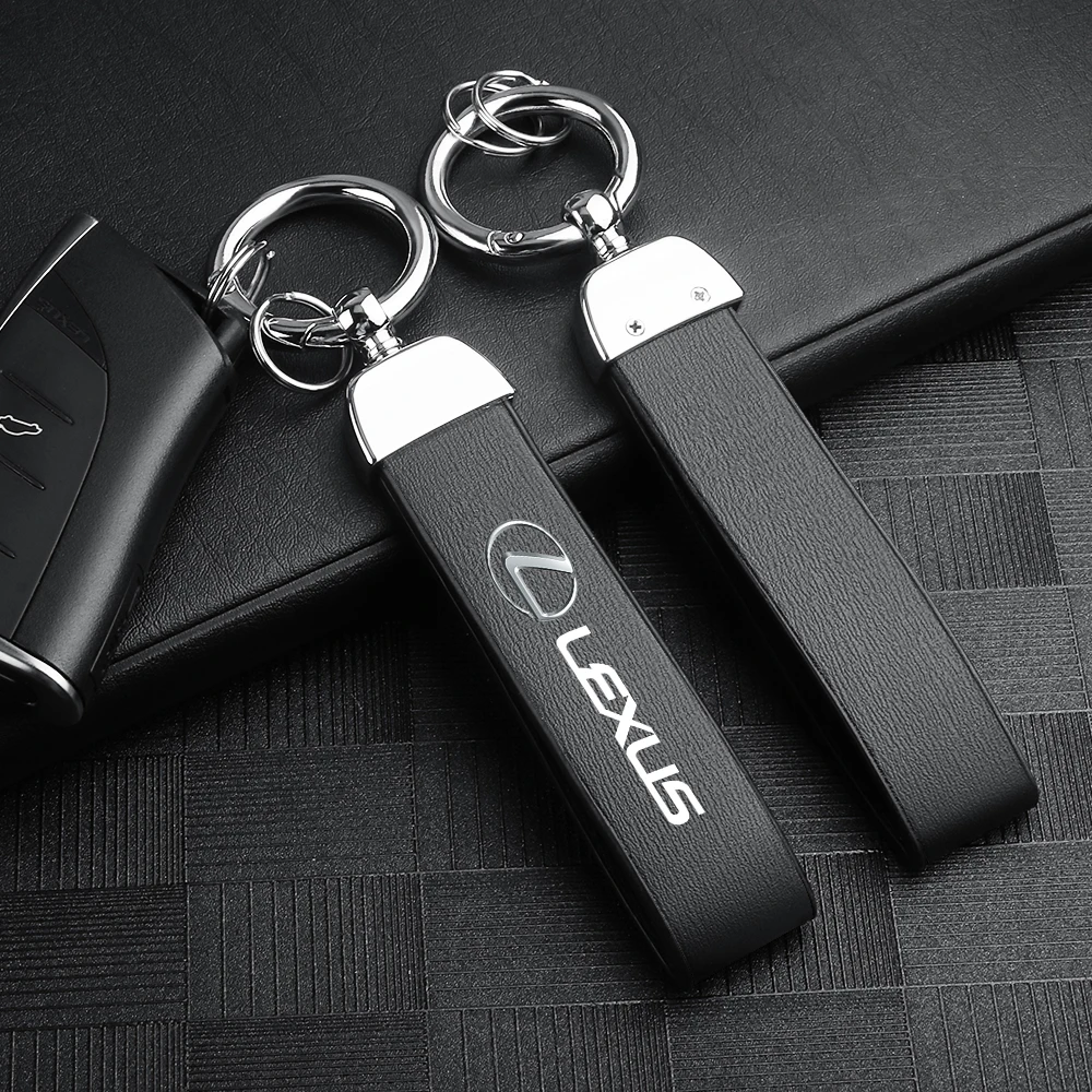 

Luxury Leather Car Logo Keychain Key Rings Key Holder Auto Accessories For Lexus is250 |x570 nx300h is300h is250 rx350 es350 etc