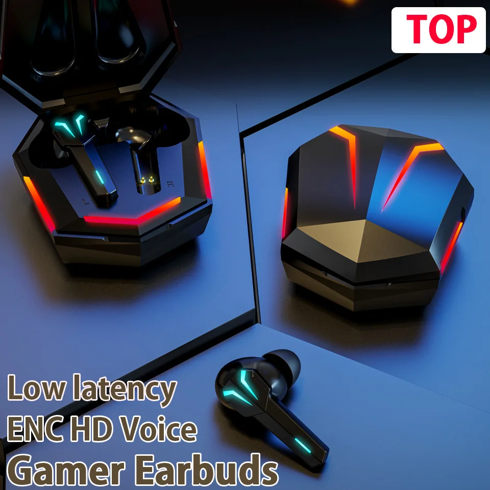 наушники для игры на верхнем уровне Low latency gamer gaming ENC AAC TWS earbuds Super Bass Bluetooth Hifi