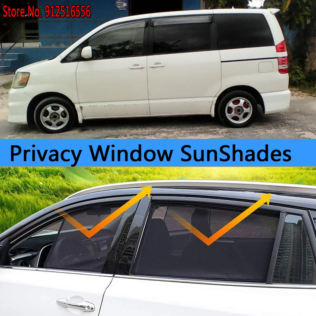 

Side Sun Shade Shading Protection Window SunShades Sunshield Accseeories For Toyota Voxy X Noah R60 2001 - 2007 2002 2003 2004
