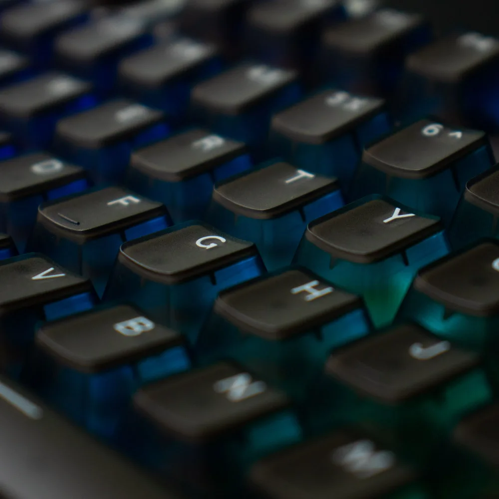 132 Keys Transparent Keycaps For Gaming Mechanical Keyboard OEM Profile ABS Clear Keycap RGB backlit Game Keyboard Key caps DIY