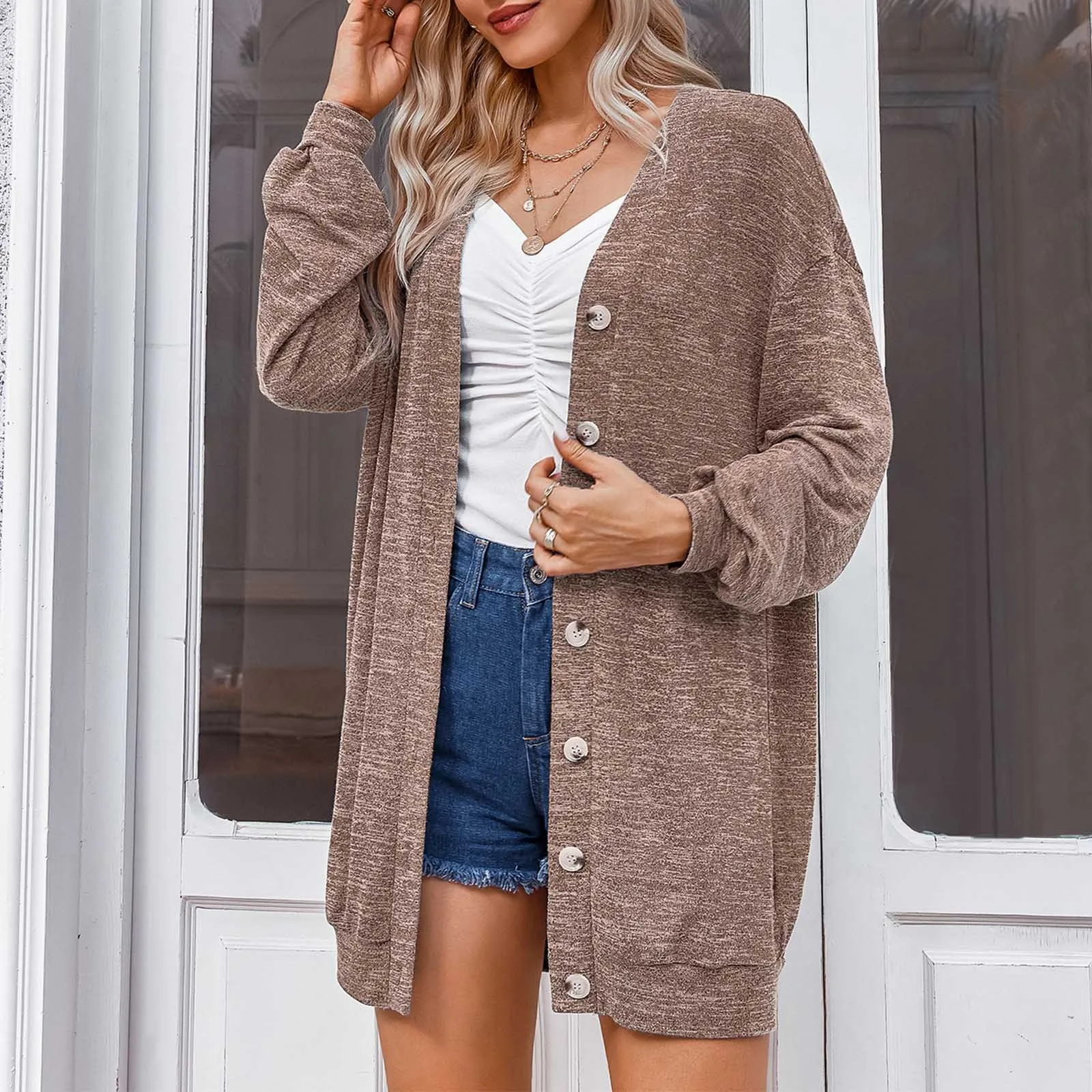 

Winter Sweater Women Sweater Coat Single-breasted Thin Casual Loose Knitted Cardigan Women Clothing Vover Autumn Solid Cardigan