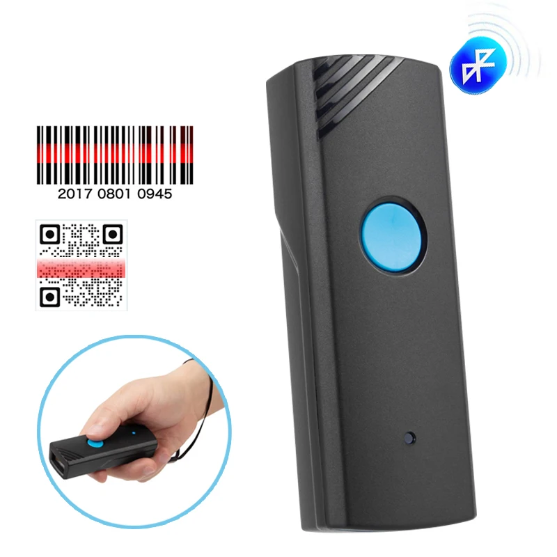 Фото Беспроводной портативный 2D сканер штрих-кодов M3D Mini Bluetooth для чтения 1D, QR, Data Matrix, PDF417 с функцией хранения данных №1